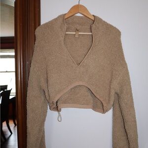 SKIMS Teddy Cropped Quarter Zip S/M